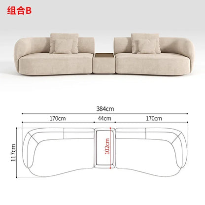 M78 Minimalist sofa large apartment living room special-shaped corner fabric, modular combination sofa