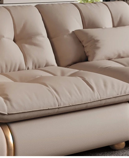 Aesthetic Classic Living Room Sofas White Real Leather Luxury Soft Sofa Lounge Lazy Modern Woonkamerbanken Furniture For Home