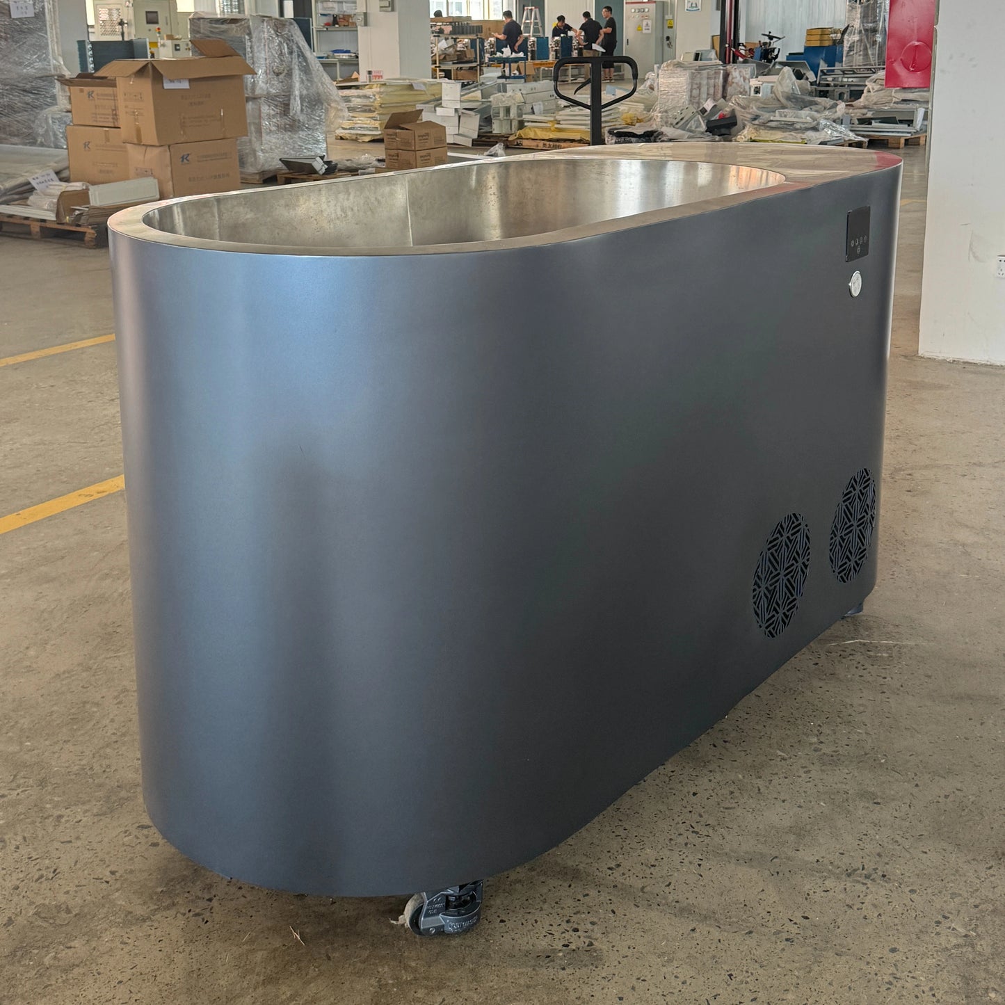 z Factory Outdoor Wooden Ice Bath Cold Plunge Stainless Steel Liner Cold Soaking Sport Recovery