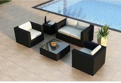 Luxury Terrace Courtyard Garden Furniture Outdoor Garden Sofa Combination Outdoor Waterproof Sun Protection Leisure Sofa Chair N
