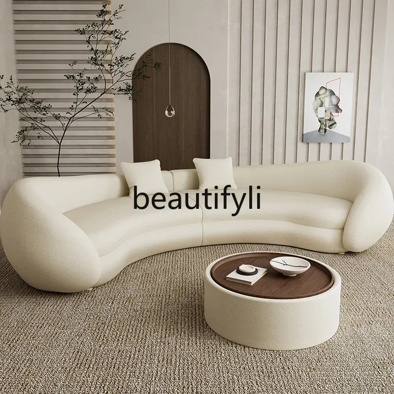 N178 G Italian light luxury semi-circular curved sofa special-shaped senior designer beauty salon hotel lobby lounge area recept