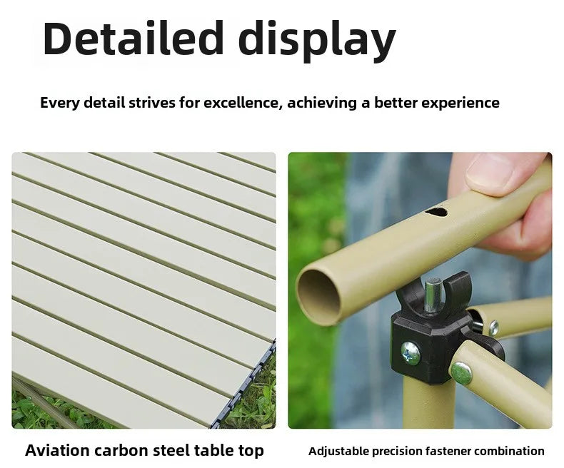 Outdoor folding table Egg roll table Camping table Portable picnic table and chairs Full set Camping equipment supplies