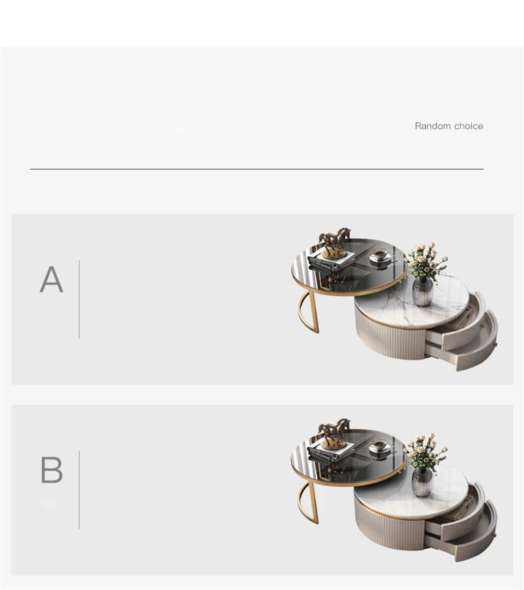 Modern Marble Coffee Tables For Simple Small Apartment Living Room Furniture Sofa Side Household Storage Cabinet End Table Set