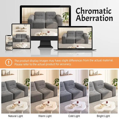 Modern Sparkling Chenille Fabric 83.6 Inch Modular 3-Seater Sectional Sofa Tufted Design Deep Seat Couch Ideal Divano Soggiorno