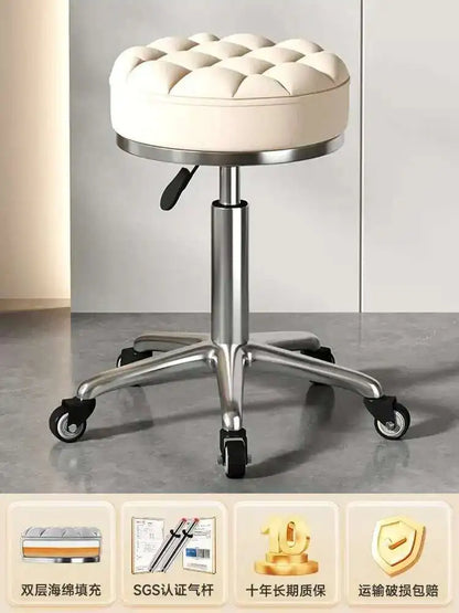Beauty Chair Specifically Designed for Beauty Salon Adjustable Rotating Pulley Hair Salon Round Stool Tabouret A Roulette 원형의자