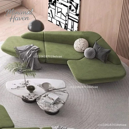 Curved Sofa Reception Modern Designer High Quality Room Decor Living Room Sofas Relaxing Leisure Salon Muebles Furnitur