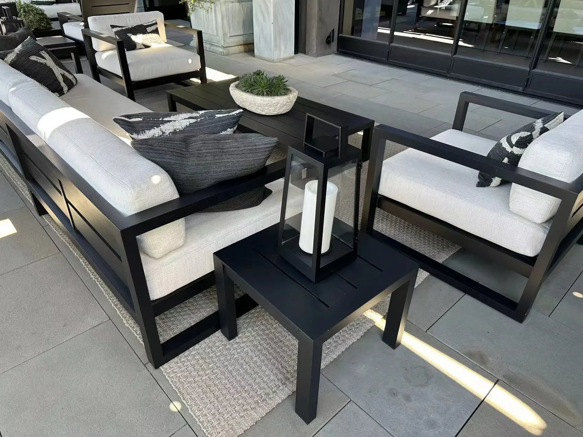 Chinese Factory Wholesale Outdoor Courtyard Terrace Aluminum Sofa Tea Table Combination Outdoor Garden Sofa Furniture