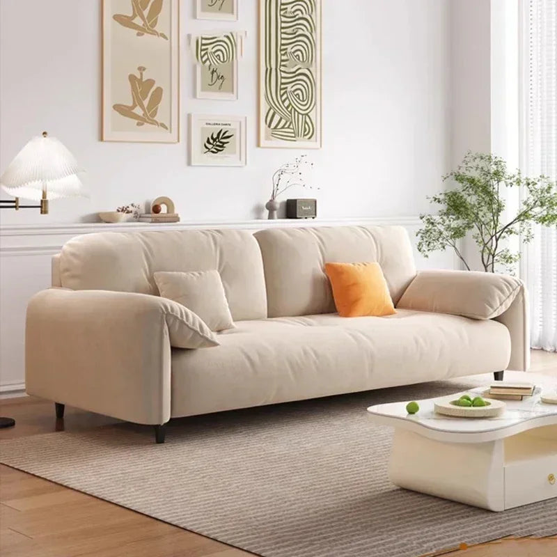 Large  Apartment Sofa Wood Lounge  Puffs Recliner Longer Sofa Modern Designer Luxury Nordic Muebles Para El Hogar Home Furniture