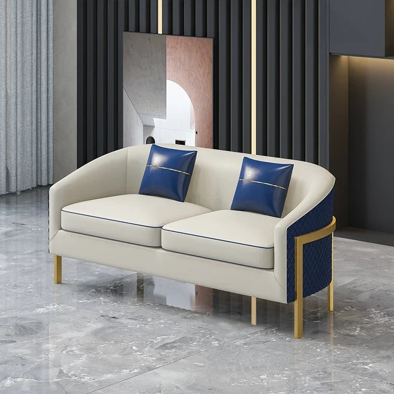 Bureau de vente de luxe léger, table et chaise de négociation, bureau de réception, petit canapé simple, combinaison de table basse