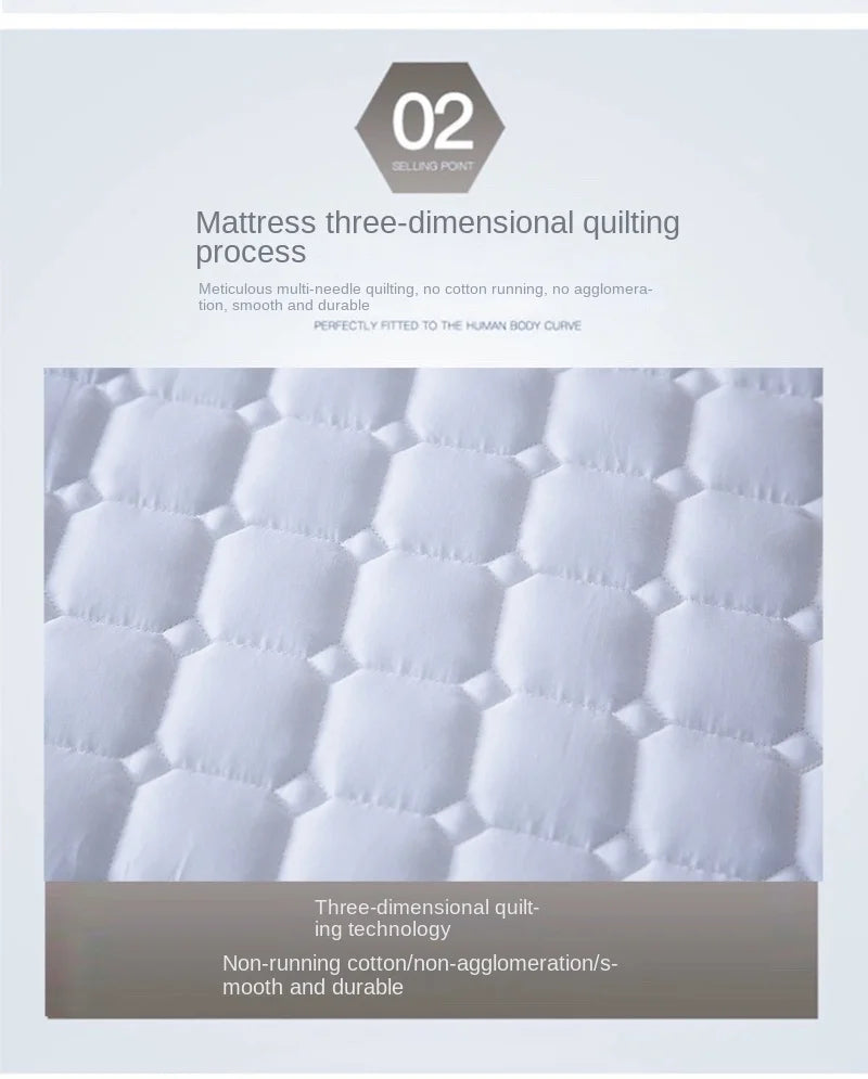 Antibacterial Cotton Mattress Non-Slip Mat Hotel Thin Mattress Protective Pad Student Dormitory Bed Cotton-Padded Breathable