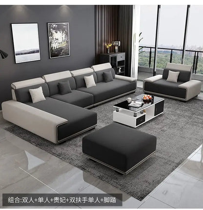 Nordic technology fabric sofa living room modern complete latex light luxury combination dual-purpose
