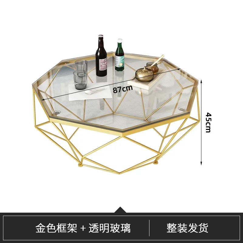 S Nordic Aesthetic Coffee Table Clear Simple Unique Designer Decoration Side Table Standing Lounge Couchtisch Salon Furniture
