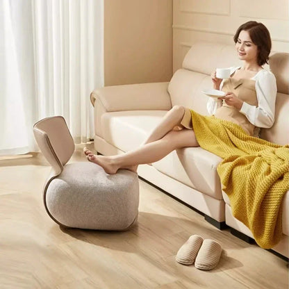 Living Room Balcony Leisure Chair Stool Ottomans Light Luxury Chivas Single Sofa Chair Cream Wind Lazy Furniture Small Chair