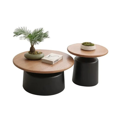 Modern Cream-style Coffee Round Table for Small Space Living Room Japanese Style Minimalist Furniture Living Room Side Table