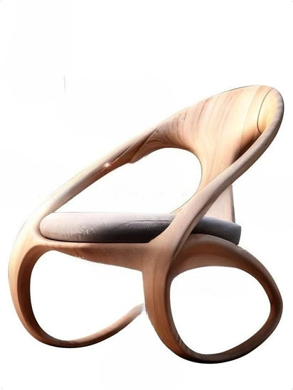 Creative rocking chair medieval solid wood balcony rocking chair, home leisure, medieval furniture