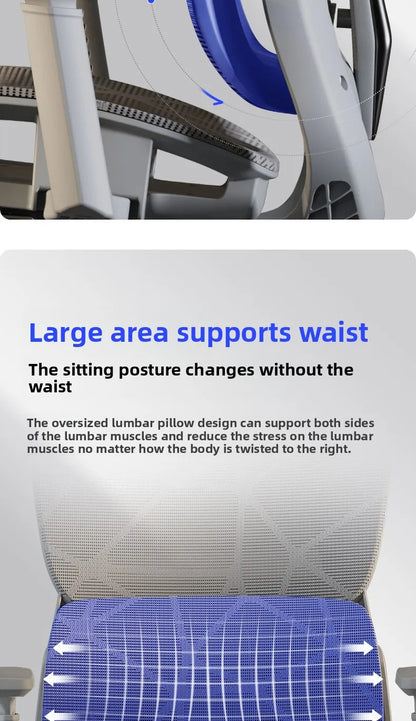 Ergonomic chair Home computer chair Comfortable sedentary office chair Back seat Study desk E-sports study chair
