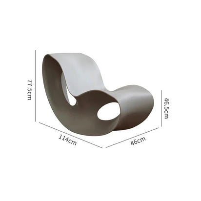 Modern Voido Design Rocking PE Plastic Lounge  Chair Rotational-molded Polyethylene  Lazy Sofa Chair Ins Post-modern Homestay