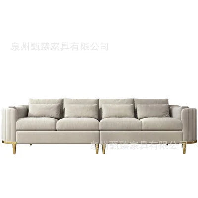 Light luxury fabric sofa simple modern large apartment living room coffee table combination