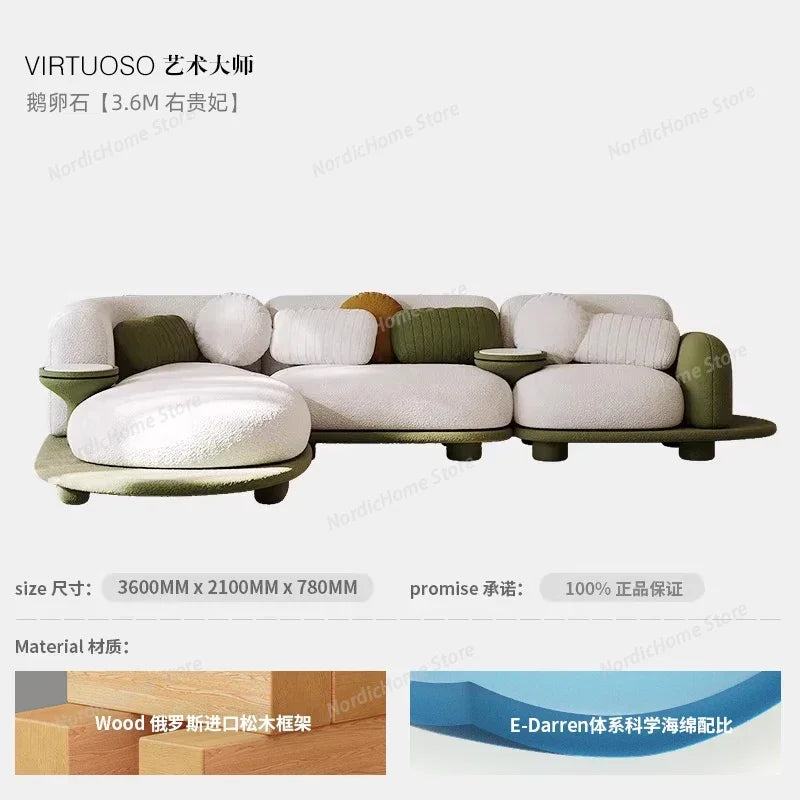 Light Luxury Italian Sofa Living Room Designer Unusual Adult High Quality Aesthetics Sofas Aesthetics Trendy Muebles Furniture