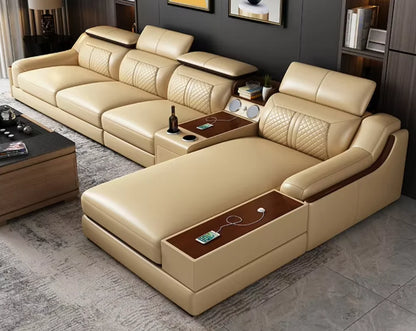 #*s for European Modern Fabric Sectional Sofa Set with Electric Recliner Modular Convertible Design USB Port-Living Room Furnitu