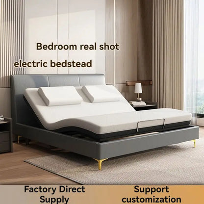 /2025  Modern Design Smart Electric Bed Frame Wholesale Height Angle Adjustable With Remote Control Function Metal Material