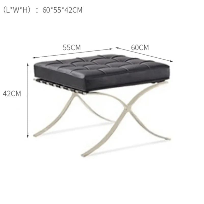 Comfortable Ergonomic Living Room Chair with Genuine Leather Backrest for Study, Cafe, and Gaming Use