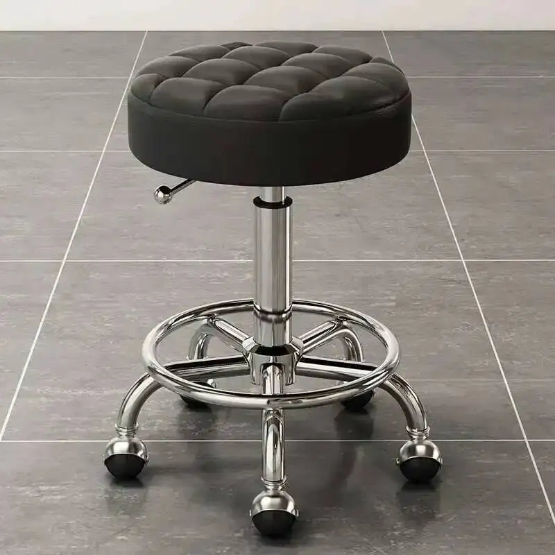 Barber Hairdressing Salon Chairs Gold Beauty Makeup Chair Furniture Office Desk Stool With Wheels Swivel Lifting Round Stools