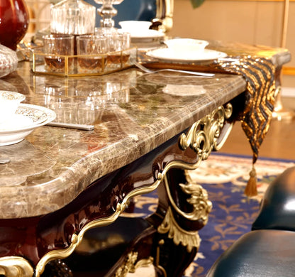 Flowers Decoration Dining Tables Square Design Gold Nordic Kitchen Dining Tables Modern Luxury Tavoli Da Pranzo Home Furniture
