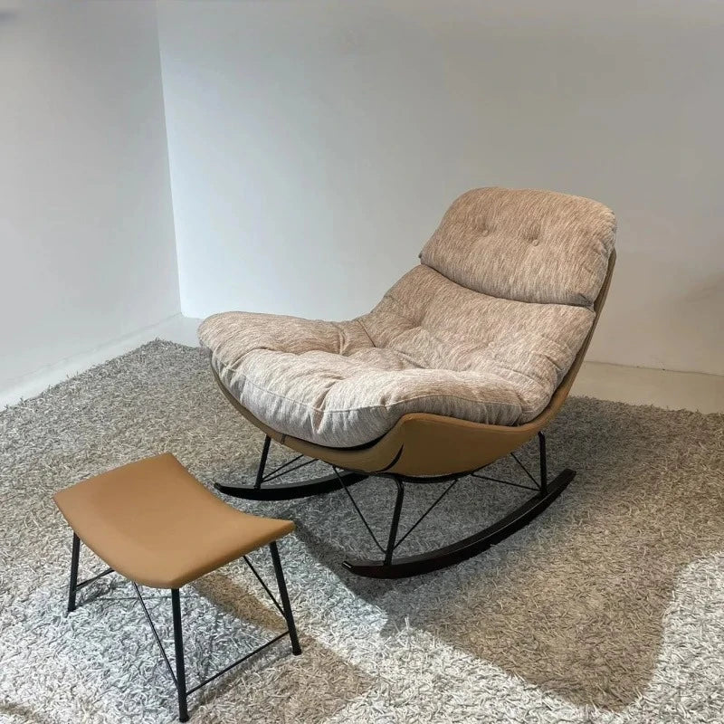 Premium light luxury lazy rocking chair sedentary without collapsing living room single sofa chair