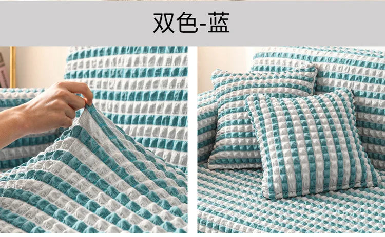 Fabric Skirt 2/3 Seater Sofa Cover 140-230cm Full Package Single Universal Elastic Sofa Slipcovers American Rustic Four Seasons