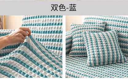 Fabric Skirt 2/3 Seater Sofa Cover 140-230cm Full Package Single Universal Elastic Sofa Slipcovers American Rustic Four Seasons