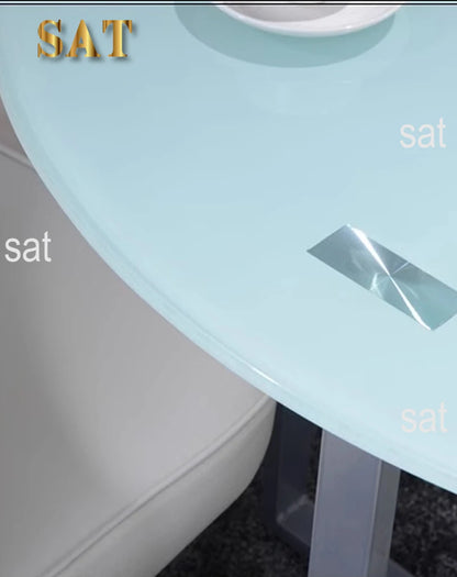 Modern Dining Table and Chair Set Modern Restaurant Home Dining Room Dinning Table Glass Top Round Dining Table Set