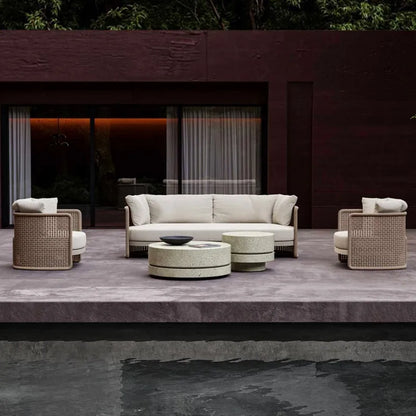 Outdoor Garden Hotel Villa Patio Simple Teak Sofa Set Furniture
