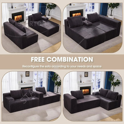 Modular Sectional Sofa Couches L-Shape Couch 3 Seat Modular Sofa Memory Foam Sectional Couches for Living Room,, Customized