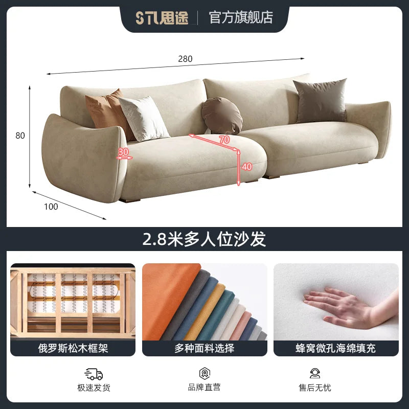 Nordic Cloud Living Room Sofas Cream Loveseat Tiny House Comfortable Living Room Sofas Relaxing Ergonomics Muebles Furniture