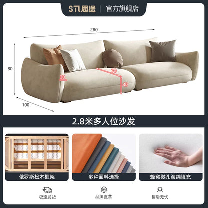 Nordic Cloud Living Room Sofas Cream Loveseat Tiny House Comfortable Living Room Sofas Relaxing Ergonomics Muebles Furniture
