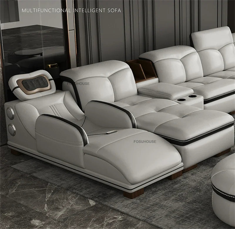 European Luxury Living Room Sofas Home Leisure Sofa Bed Recliner Design Living Room Furniture Modern Corner Smart Massage Sofa