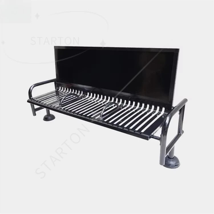 Public Outdoor Furniture Outdoor Bench Stainless Steel Bench Metal Resting Bench