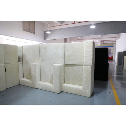 Beige Corner Combination Sectional Sofa Bed High-Density Sponge Soft Plush Fabric Multiple Combinations Available