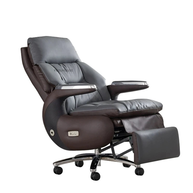 Electric Smart Office Chairs European Reclining Computer Chair Home Gaming Armchair Modern Office Furniture High-end Boss Chair