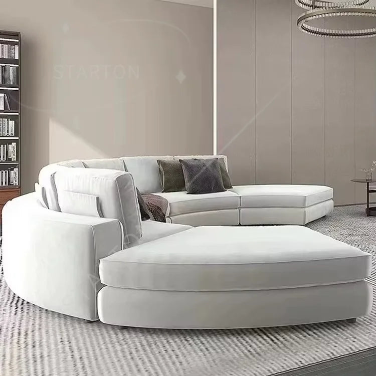 Modern Design Large Circular Sofa Combination Living Room Sofa Light Luxury Hotel Lobby Reception Beauty Salon Club Leisure Sofa