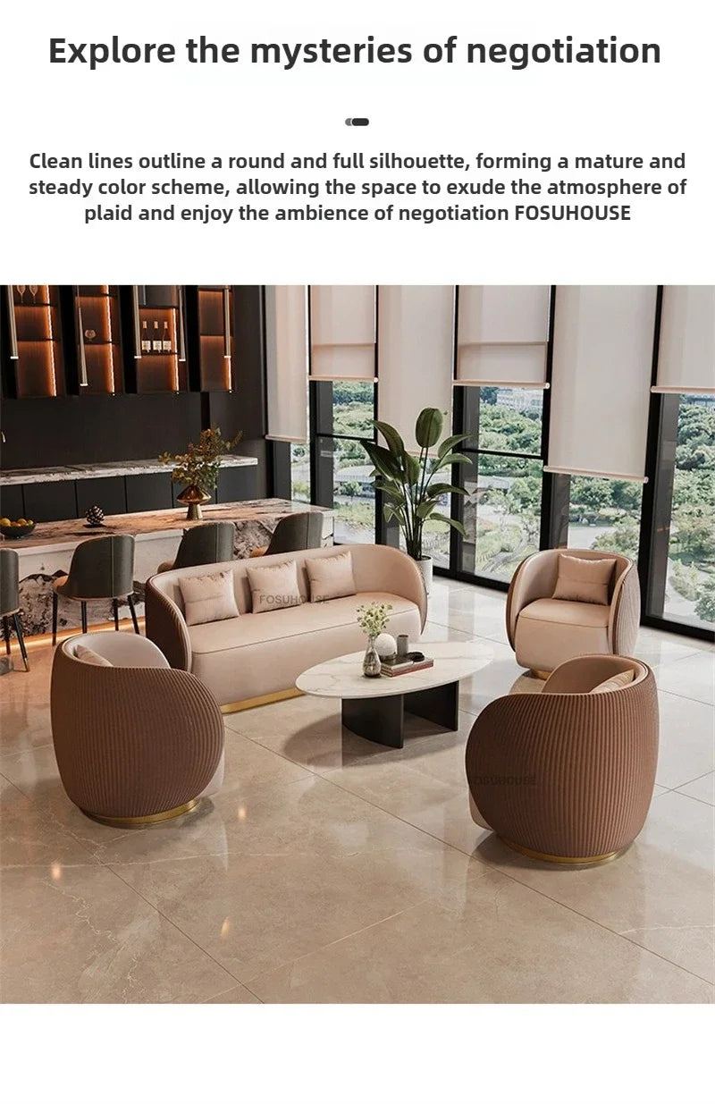 Nordic Designer Armchairs Hotel Lobby Negotiation Chair Living Room Chairs Home Furniture Luxury Conference Chair