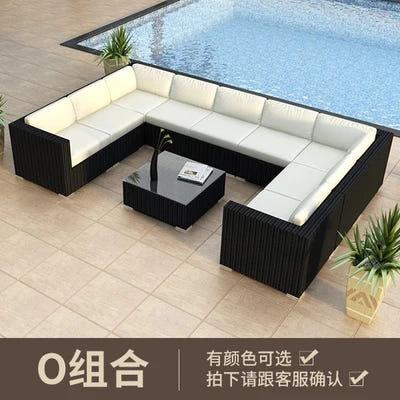 Outdoor sofa combination courtyard garden balcony leisure rattan chair