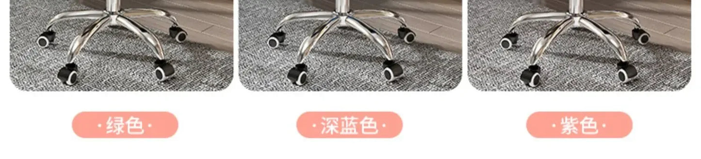 Cute Desk Chair For Girls Pink Ergonomic Computer Swivel Chair Adjustable Height Plush Padded Study Chair Bedroom Dorm Office