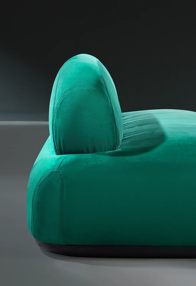 Italian minimalist light luxury suede single sofa chair living room furniture