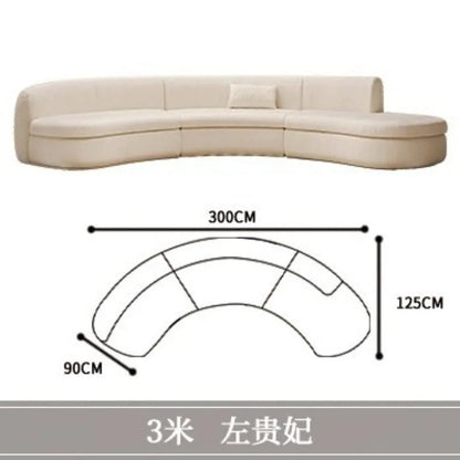 Curved sofa living room, light luxury, modern Internet celebrity hotel, beauty salon, lobby lounge area, reception of guests