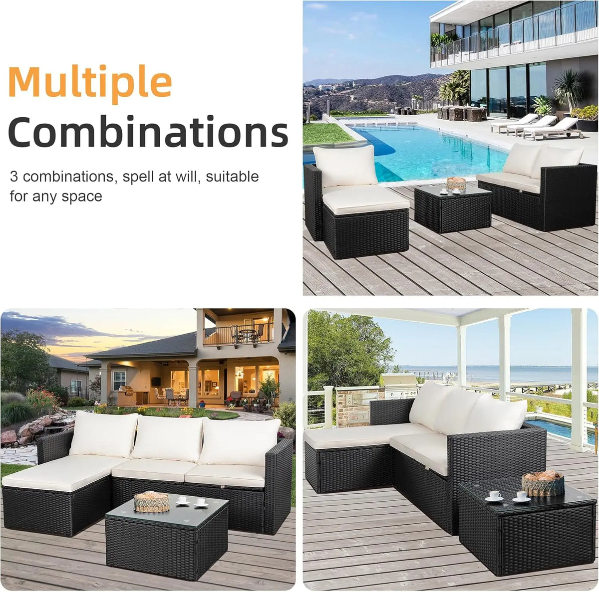 Factory Hot Selling Modern Design High Quality PE Rattan Home Sofa Cover for Living Room Hotel Garden