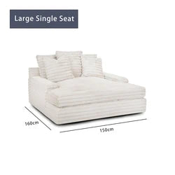 custom.ATUNUS American Corduroy Plush Sectional Sofa Couch Set Compression Fabric Living Room Sofa
