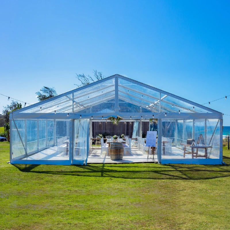 Luxury Transparent Marquee Tent Outdoor Wedding Event Canopy for Garden Party Hotel Banquet Aluminum Frame Tent Commercial Tent