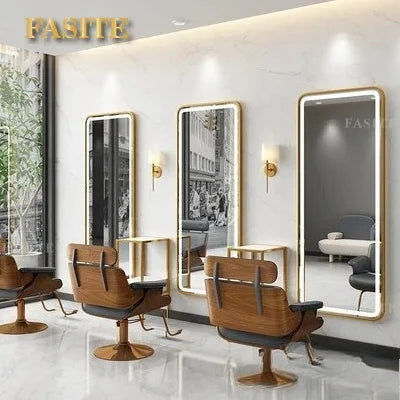 Beauty Barber Shop Mirror Frameless Barber Shop Internet celebrity hair salon